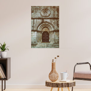 Middeleeuwse gotische poort in Santiago de Antas Poster