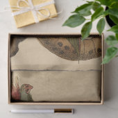  middeleeuwse groene draak-lospagina tissuepapier (Geschenk)