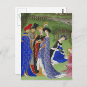 Middeleeuwse groeten briefkaart (Voorkant / Achterkant)