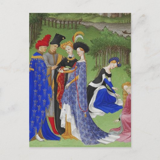 Middeleeuwse groeten briefkaart (Voorkant)