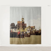 Middeleeuwse haven wandkleed (Voorkant)