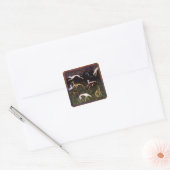 Middeleeuwse hazewindhonden Fine Art Animals Vierkante Sticker (Envelop)