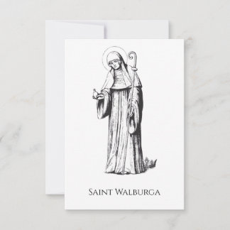 Middeleeuwse Heilige Kaart van Sint Walburga