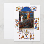 Middeleeuwse heropleving van Christus Pasen Feestdagenkaart (Voorkant / Achterkant)