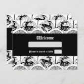 Middeleeuwse herten en bomen, plaats kaart briefka (Voorkant / Achterkant)