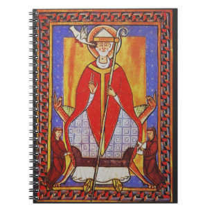 Middeleeuwse icoon van Sint Gregorius de Grote Notitieboek