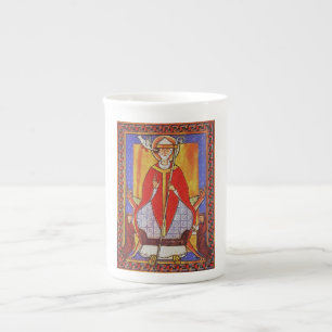 Middeleeuwse icoon van Sint Gregorius de Grote Porselein Kop