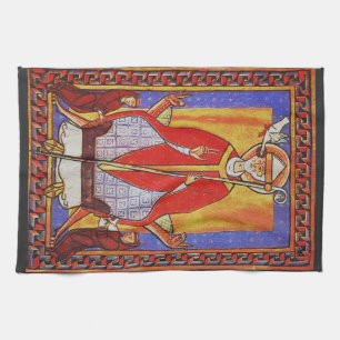 Middeleeuwse icoon van Sint Gregorius de Grote Theedoek