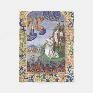 Middeleeuwse illustratie van Sint Bernardus van Cl Fleece Deken