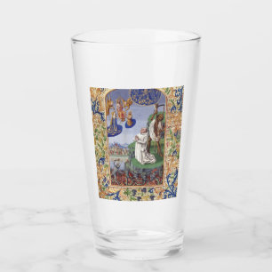 Middeleeuwse illustratie van Sint Bernardus van Cl Glas