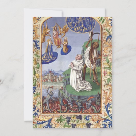 Middeleeuwse illustratie van Sint Bernardus van Cl Kaart (Voorkant)