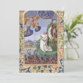 Middeleeuwse illustratie van Sint Bernardus van Cl Kaart (Staand voorkant)