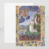 Middeleeuwse illustratie van Sint Bernardus van Cl Kaart (Voorkant / Achterkant)
