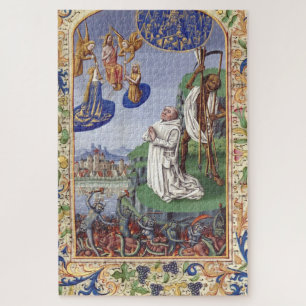 Middeleeuwse illustratie van Sint Bernardus van Cl Legpuzzel