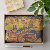 Middeleeuwse Italiaanse Chinoiserie Rood Blauw Dec Tissuepapier (Geschenk)