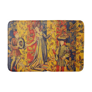 Middeleeuwse Italiaanse rood blauw geel Chinoiseri Badmat