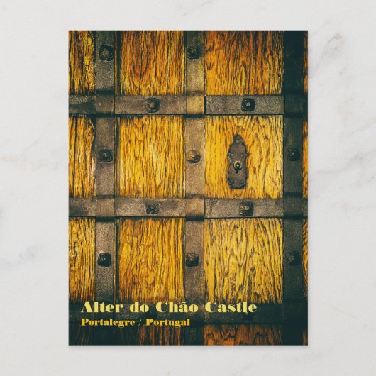 Middeleeuwse kasteelpoort close-up briefkaart (Voorkant)