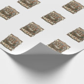 Middeleeuwse Kat Kat Middeleeuwse Manuscripten Vin Cadeaupapier (Hoek)