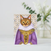 Middeleeuwse kat Maiden Briefkaart (Staand voorkant)