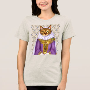 Middeleeuwse kat Maiden Tri-Blend Shirt