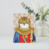 Middeleeuwse kat prins briefkaart (Staand voorkant)