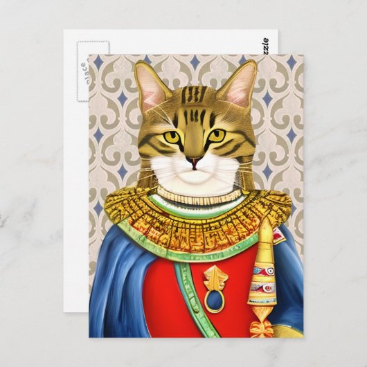 Middeleeuwse kat prins briefkaart (Voorkant / Achterkant)