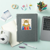 Middeleeuwse kat prins sticker (iPad Cover)