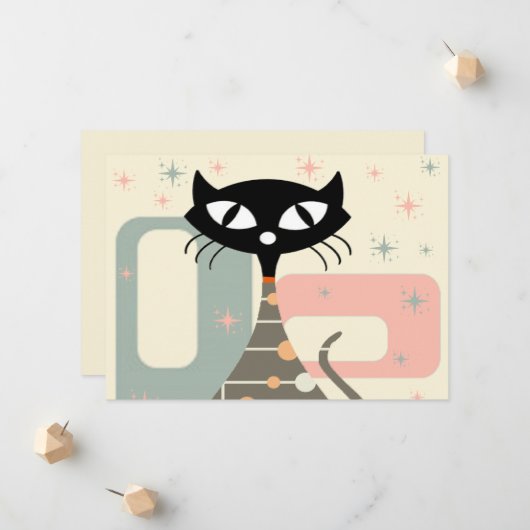 Middeleeuwse kat uit de middeleeuwen Moderne Aankondiging (Voorkant / Achterkant in situ)