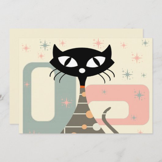 Middeleeuwse kat uit de middeleeuwen Moderne Aankondiging (Voorkant / Achterkant)