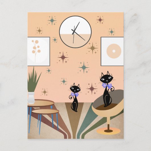 Middeleeuwse kat uit de middeleeuwen Moderne Briefkaart (Voorkant)