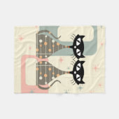 Middeleeuwse kat uit de middeleeuwen Moderne Fleece Deken (Voorkant (Horizontaal))