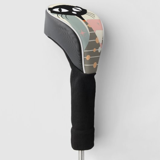 Middeleeuwse kat uit de middeleeuwen Moderne Golfheadcover (Schuin)