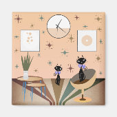 Middeleeuwse kat uit de middeleeuwen Moderne Magneet (Voorkant)