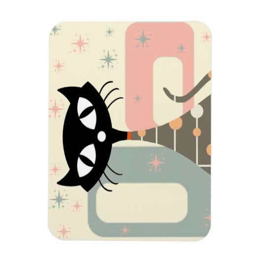 Middeleeuwse kat uit de middeleeuwen Moderne Magneet (Verticaal)