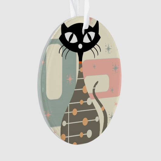 Middeleeuwse kat uit de middeleeuwen Moderne Ornament (voorkant)