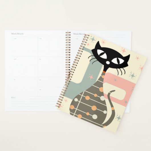 Middeleeuwse kat uit de middeleeuwen Moderne Planner (Display)