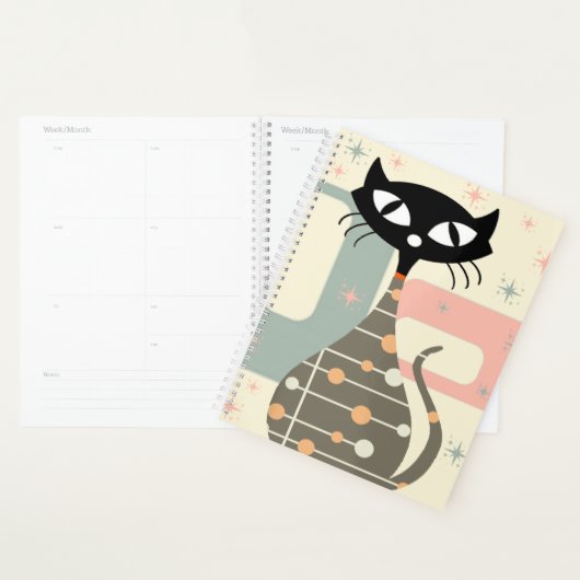 Middeleeuwse kat uit de middeleeuwen Moderne Planner (Display)