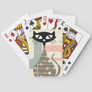 Middeleeuwse kat uit de middeleeuwen Moderne Pokerkaarten