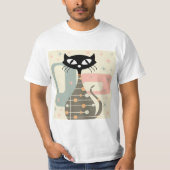 Middeleeuwse kat uit de middeleeuwen Moderne T-shirt (Voorkant)