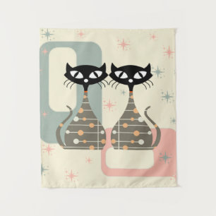 Middeleeuwse kat uit de middeleeuwen Moderne Wandkleed