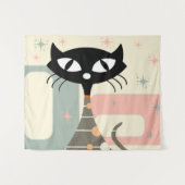 Middeleeuwse kat uit de middeleeuwen Moderne Wandkleed (Voorkant (horizontaal))