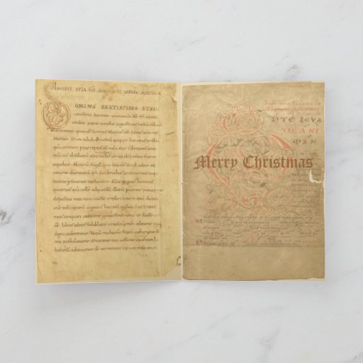 Middeleeuwse Kerstkaart 5 Feestdagen Kaart (Binnen)