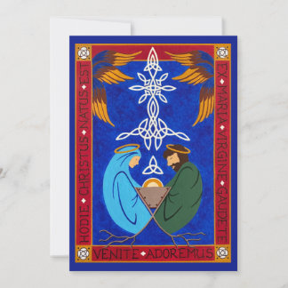 Middeleeuwse Kerstkaart van de Geboorte van Christ