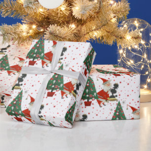  middeleeuwse kerstman met portaal cadeaupapier