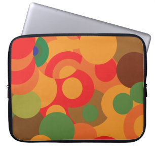 Middeleeuwse kleurige retro patroon laptop sleeve