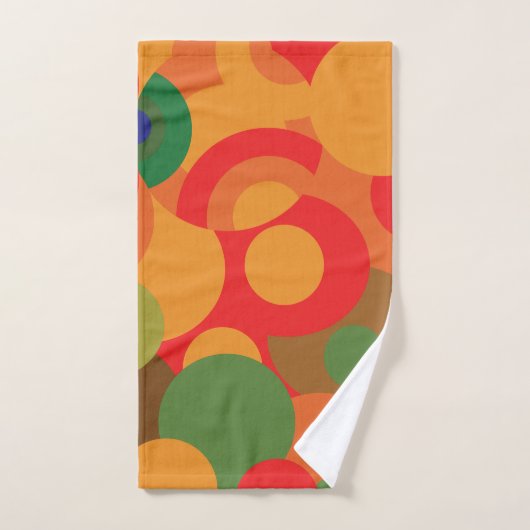 Middeleeuwse kleurige Retropatronen Bad Handdoek (Handdoek)