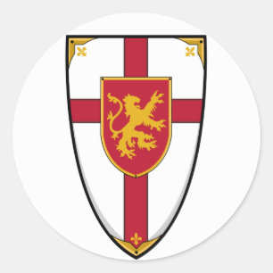 Middeleeuwse Knights Shield Sticker