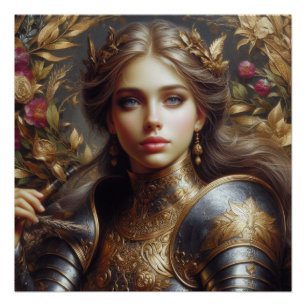 Middeleeuwse krijger perfect poster