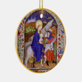 Middeleeuwse Kunst Kerst Keramisch Ornament (Rechts)