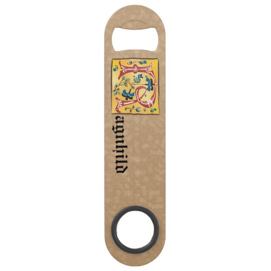Middeleeuwse lichte letter R-monogram Speed Flessenopener (Voorkant)